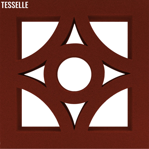 Starlight Scarlet Red 7.5" Cement Breeze Block