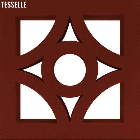 Starlight Scarlet Red 7.5" Cement Breeze Block