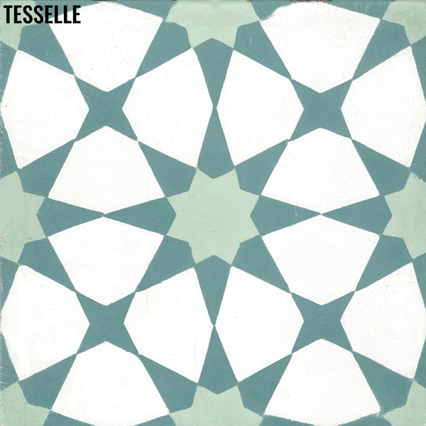 Starre Cerulean 8" Square Cement Tile