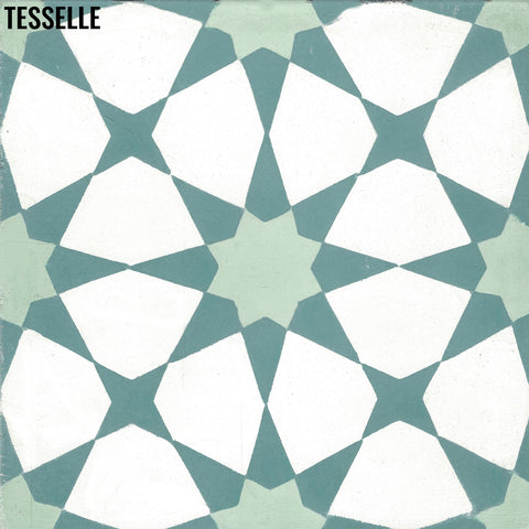 Starre Cerulean 8" Square Cement Tile