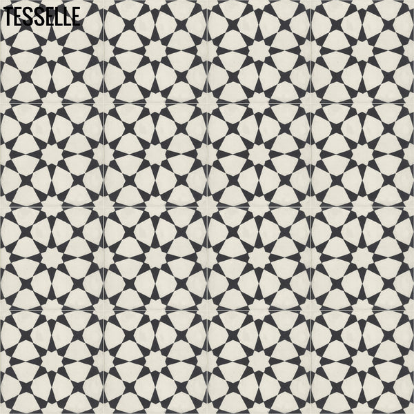 Starre Variel 8" Square Cement Tile 4X4