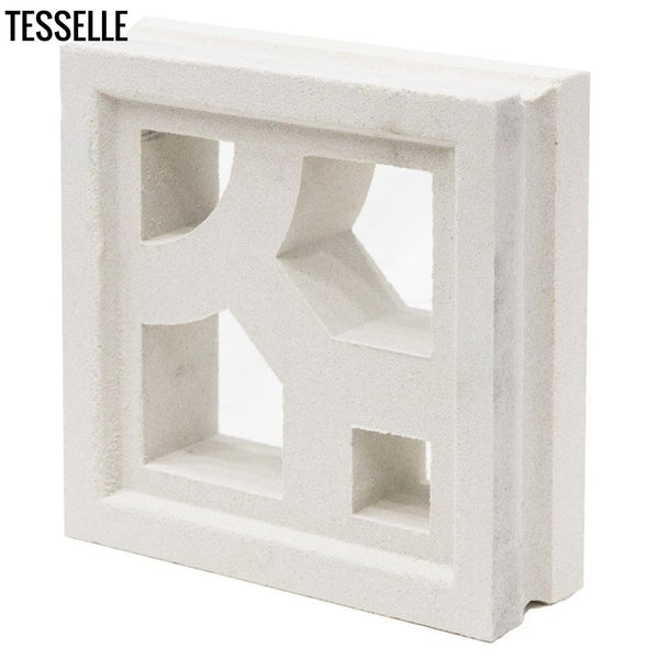 Structure Lily White 7.5" Cement Breeze Block