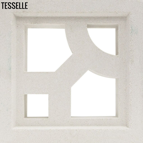 Structure Lily White 7.5" Cement Breeze Block Angle