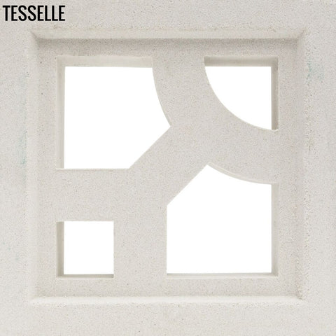 Structure Lily White 7.5" Cement Breeze Block Angle