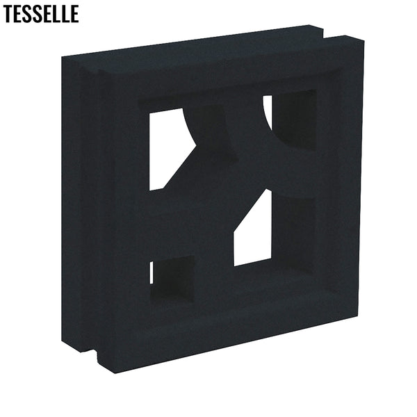 Structure Coal Black 7.5" Cement Breeze Block 1