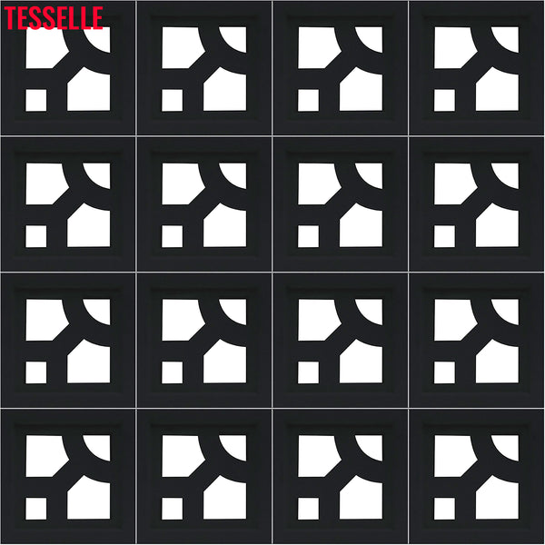 Structure Coal Black 7.5" Cement Breeze Block 2