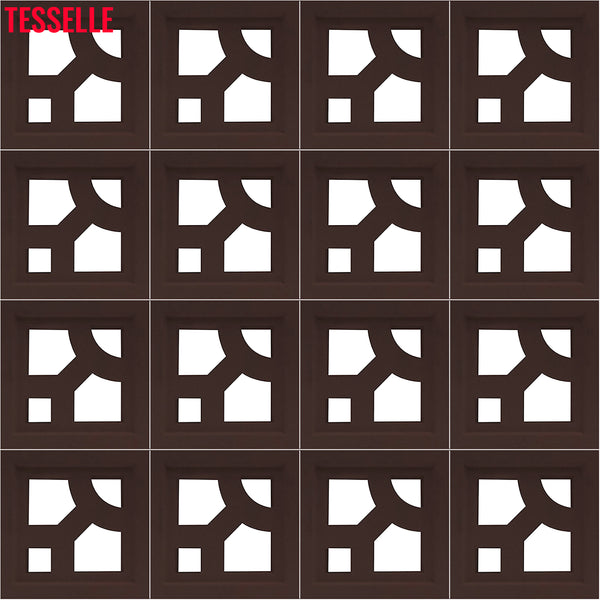 Structure Espresso Brown 7.5" Cement Breeze Block 1