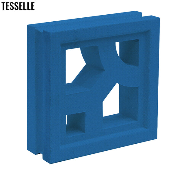 Structure River Blue 7.5" Cement Breeze Block 1
