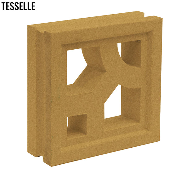Structure Saffron Yellow 7.5" Cement Breeze Block 2