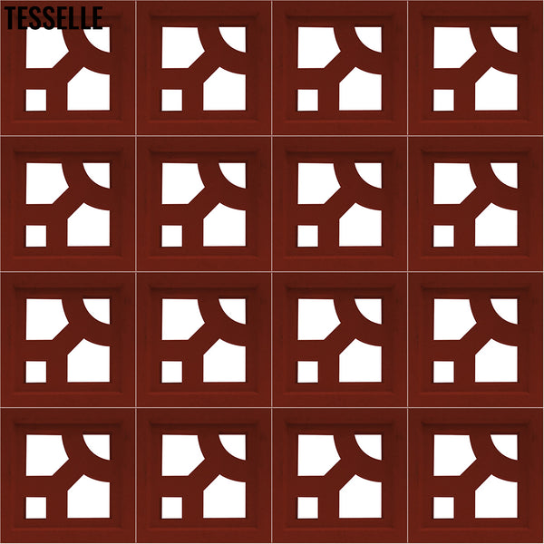 Structure Scarlet Red 7.5" Cement Breeze Block 1