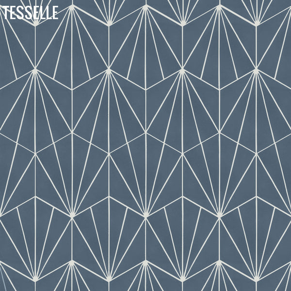 Sunray Denim 9x8" Hexagonal Cement Tile