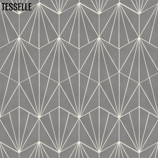 Sunray Steel 9x8" Hexagonal Cement Tile