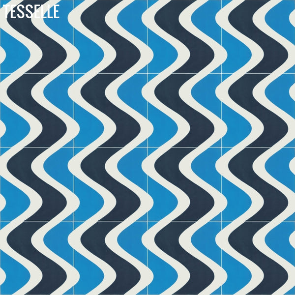Surfside 8"x8" Square Cement Tile - Isle Layout C