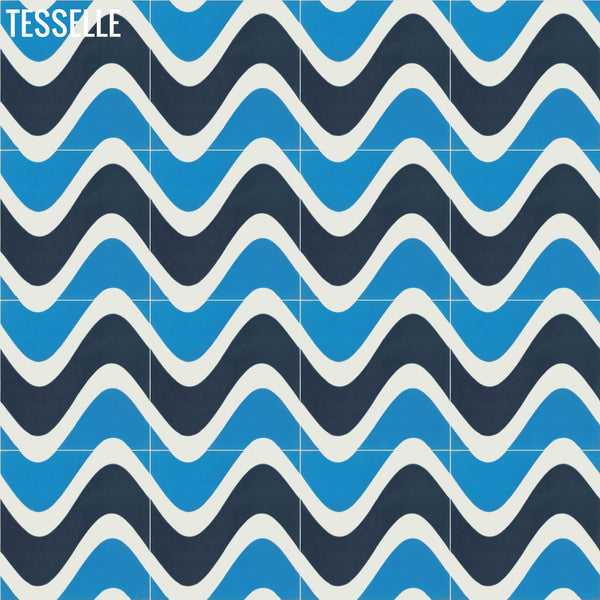 Surfside 8"x8" Square Cement Tile - Isle Layout D