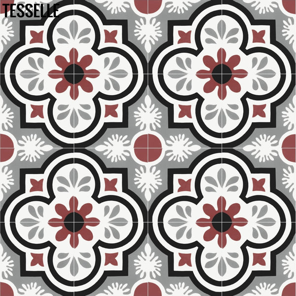 Tarragona Nova 8" Square Cement Tile 1