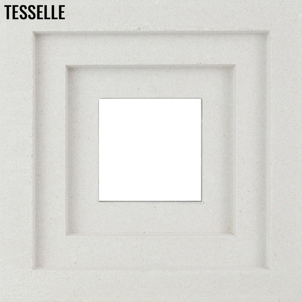 Terrace Lily White 7.5" Cement Breeze Block