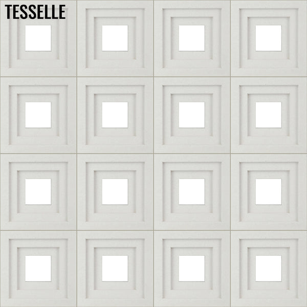 Terrace Lily White 7.5" Cement Breeze Block 1