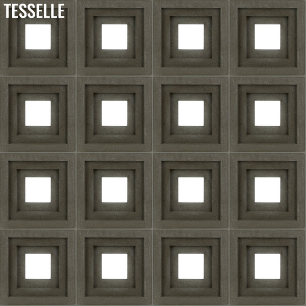 Terrace Natural Cement 7.5" Breeze Block | Grey 1