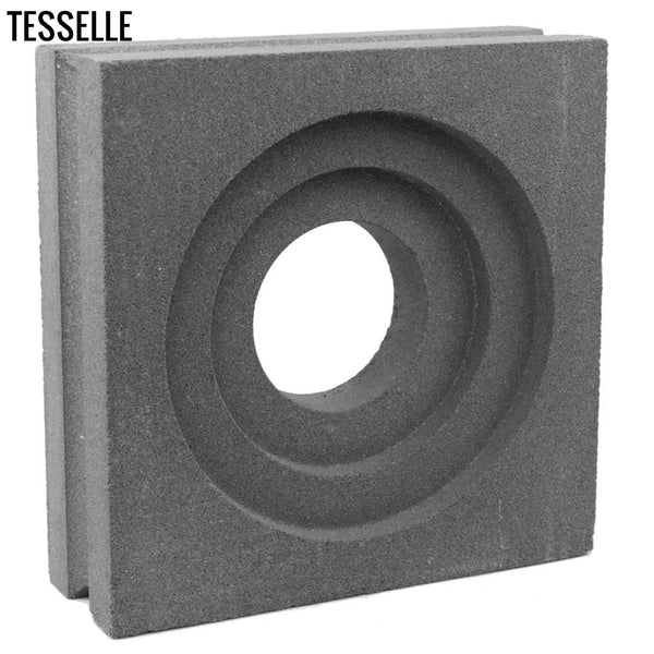Crater Natural Cement 7.5" Breeze Block | Grey 2