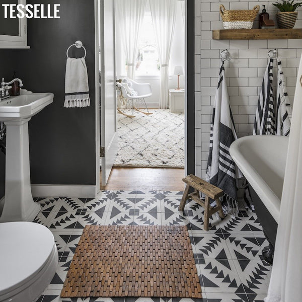 Spatial Contrass 8" Square Cement Tile