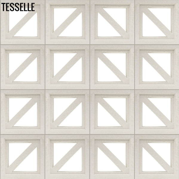 Traverse Lily White 7.5" Cement Breeze Block1