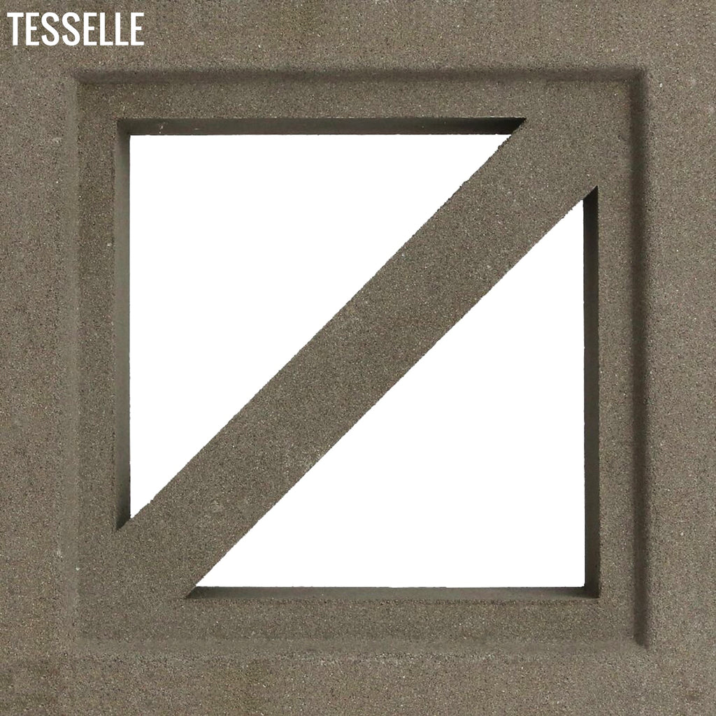 Traverse Natural Cement 7.5" Breeze Block | Grey