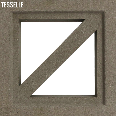 Traverse Natural Cement 7.5" Breeze Block | Grey