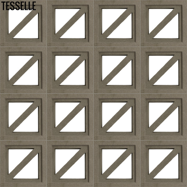 Traverse Natural Cement 7.5" Breeze Block | Grey 1