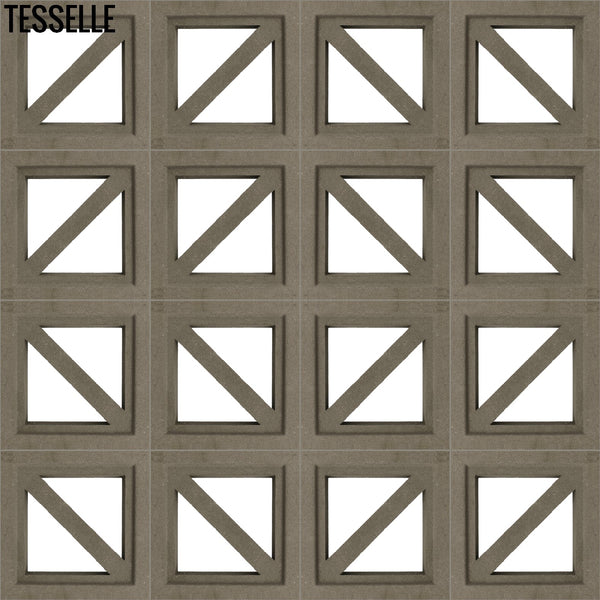 Traverse Natural Cement 7.5" Breeze Block | Grey 2
