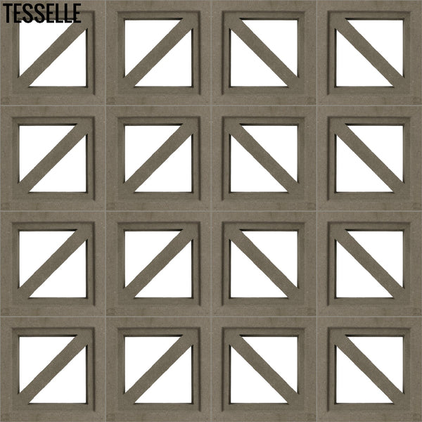 Traverse Natural Cement 7.5" Breeze Block | Grey 3