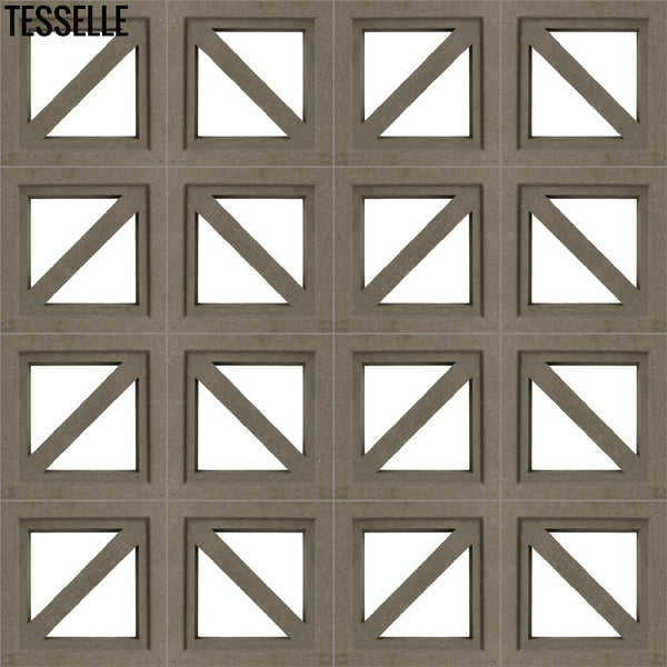 Traverse Natural Cement 7.5" Breeze Block | Grey 4