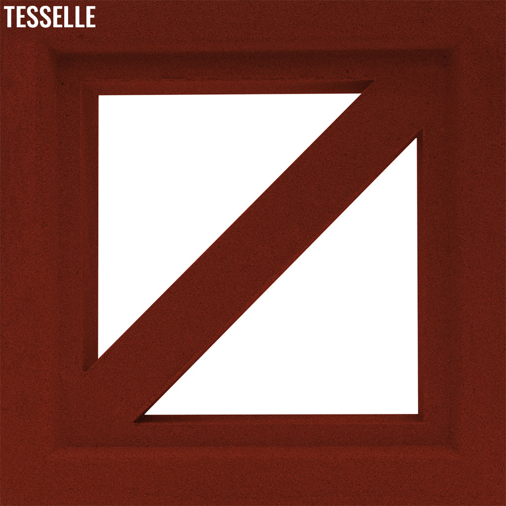Traverse Scarlet Red 7.5" Cement Breeze Block
