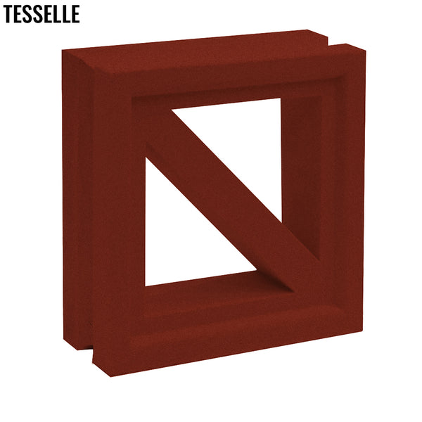 Traverse Scarlet Red 7.5" Cement Breeze Block 1