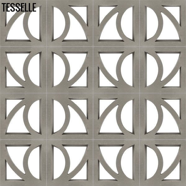 Verona Grey 11.4" Cement Breeze Block 1