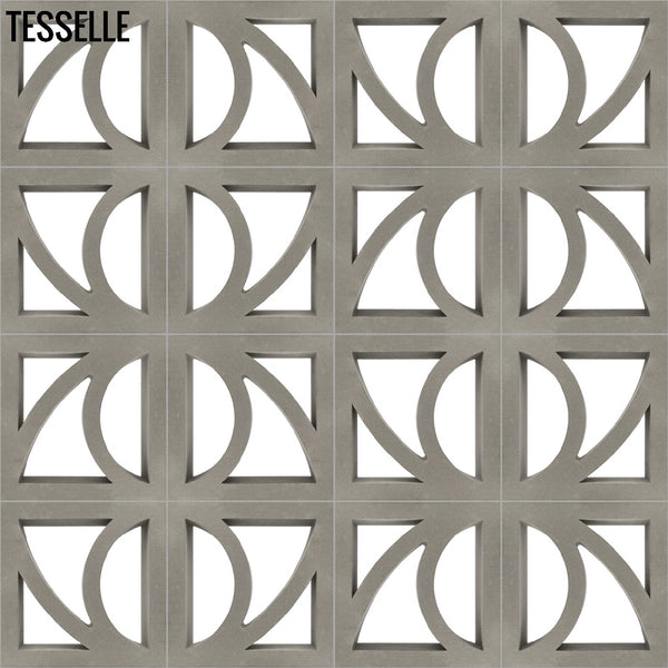 Verona Grey 11.4" Cement Breeze Block 2