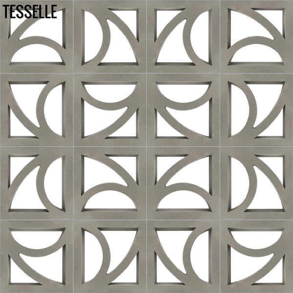 Verona Grey 11.4" Cement Breeze Block 3
