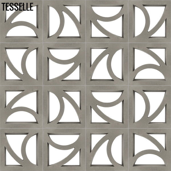 Verona Grey 11.4" Cement Breeze Block 6