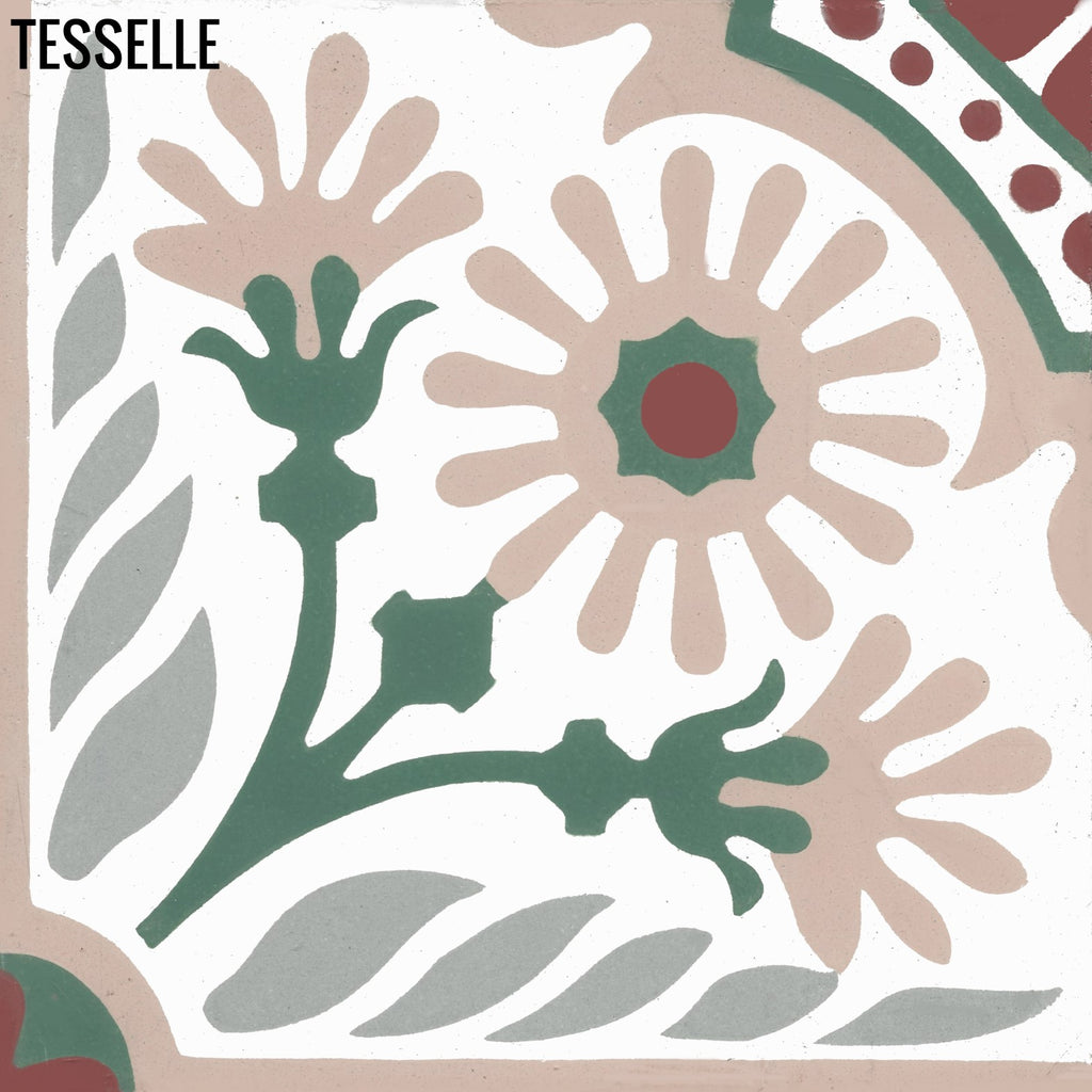 Verona Rosata 8" Square Cement Tile