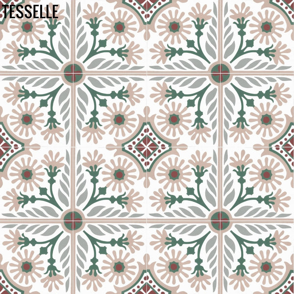 Verona Rosata 8" Square Cement Tile 1