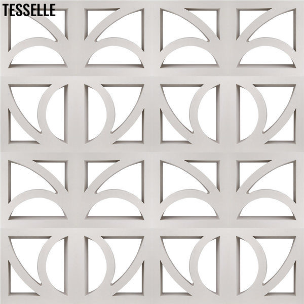 Verona Lily White 11.4" Cement Breeze Block 1