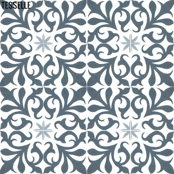 Almeria Newbury 8" Square Cement Tile 1
