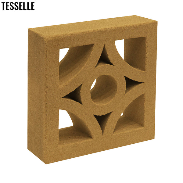 Starlight Saffron Yellow 7.5" Cement Breeze Block 1