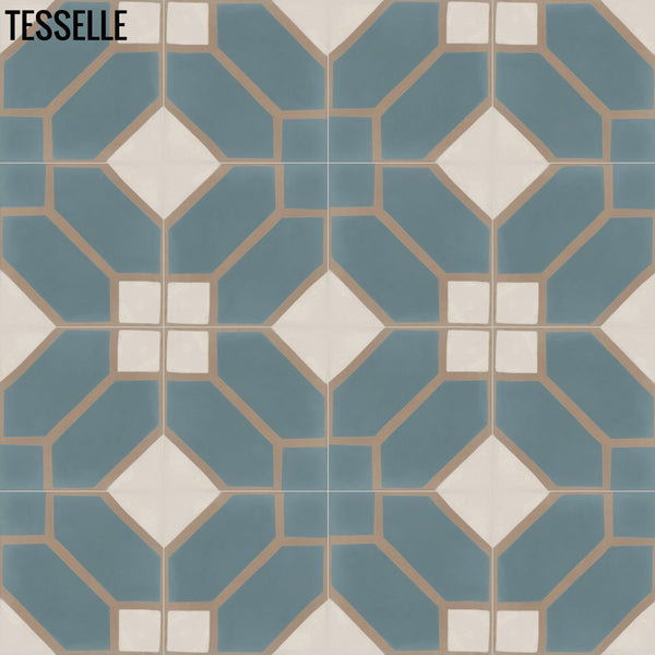 Zahra Dawn 8" Square Cement Tile in Repeat