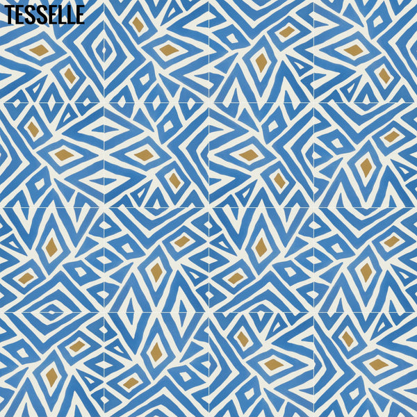 Zanzi Moxie 8" Square Cement Tile Layout  6