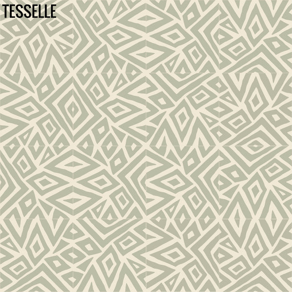 Zanzi Zest 8" Square Cement Tile Random layout