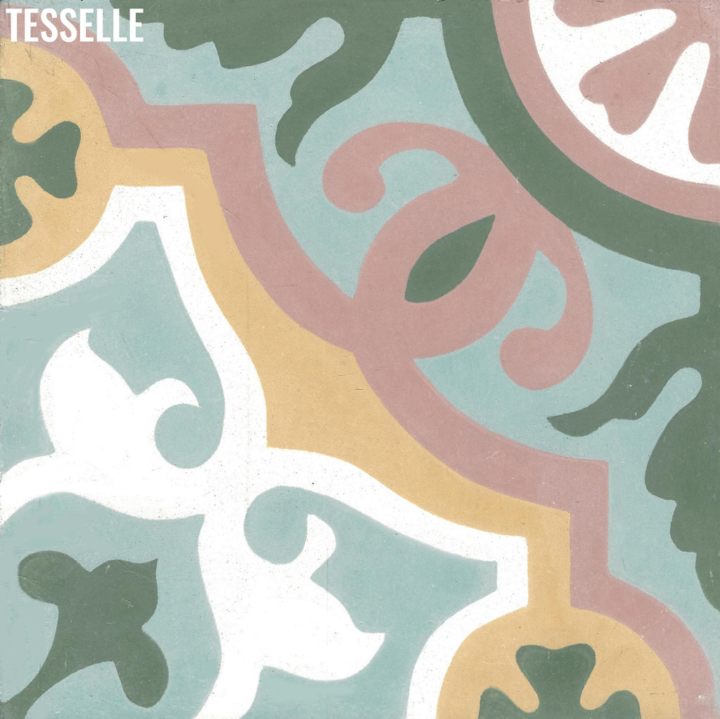Sevilla Blush 8" Square Cement Tile