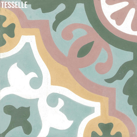 Sevilla Blush 8" Square Cement Tile