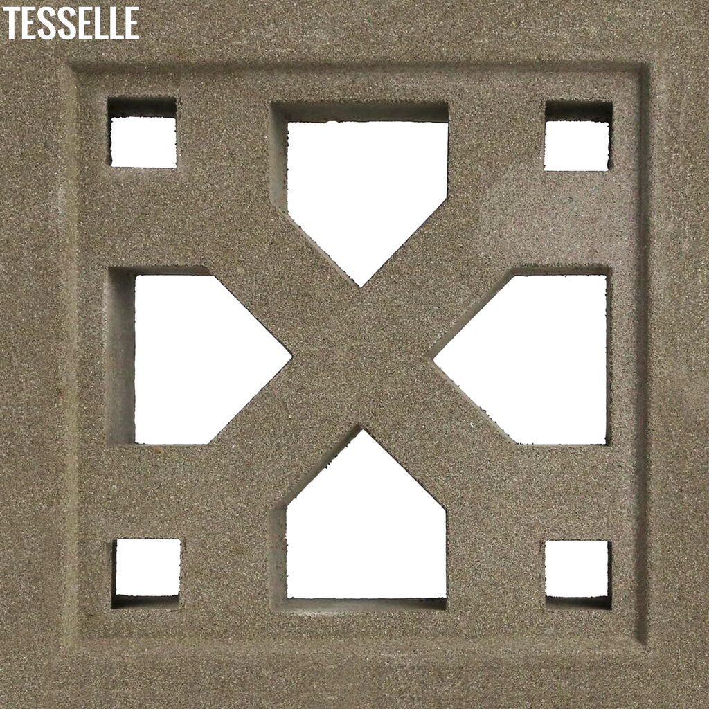 Crossing Natural Cement 7.5" Breeze Block | Grey