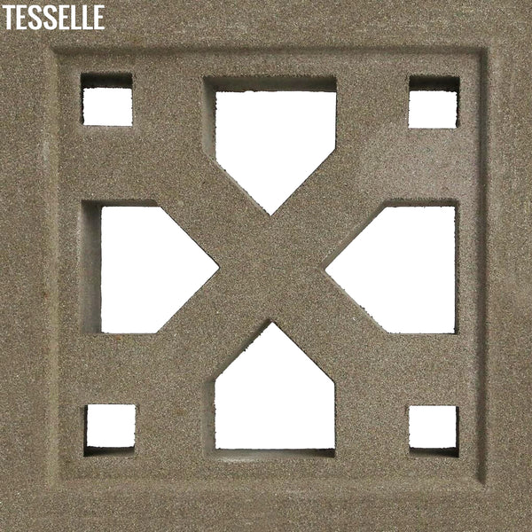 Crossing Natural Cement 7.5" Breeze Block | Grey