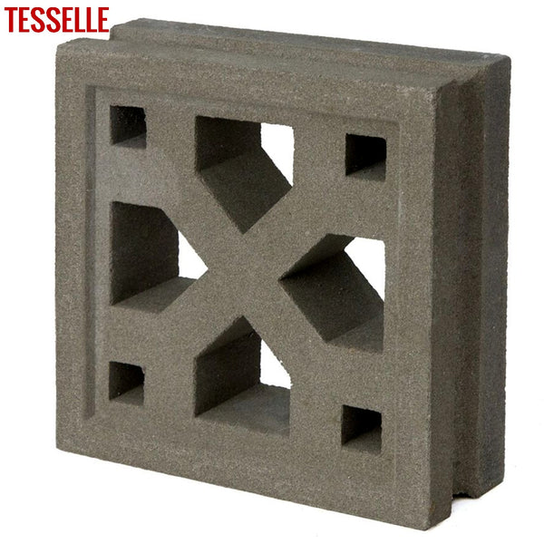 Crossing Grey 7.5" Cement Breeze Block